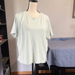 Marisa Christina Women’s Size 1X 100% Cotton Light Mint Green Tee